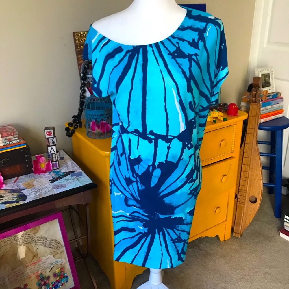 Lilly Pulitzer Asymmetrical Blue Dress
